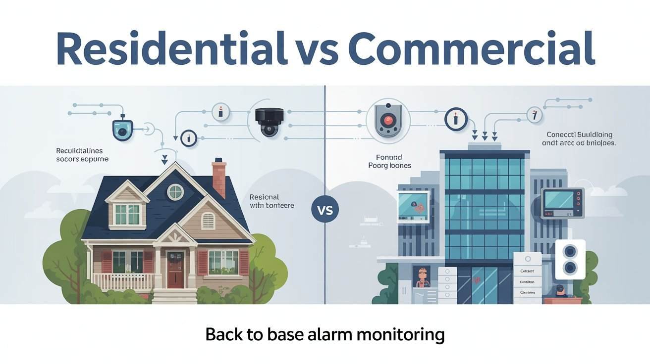 Residential vs Commercial Back to Base Alarm Monitoring Key Differences